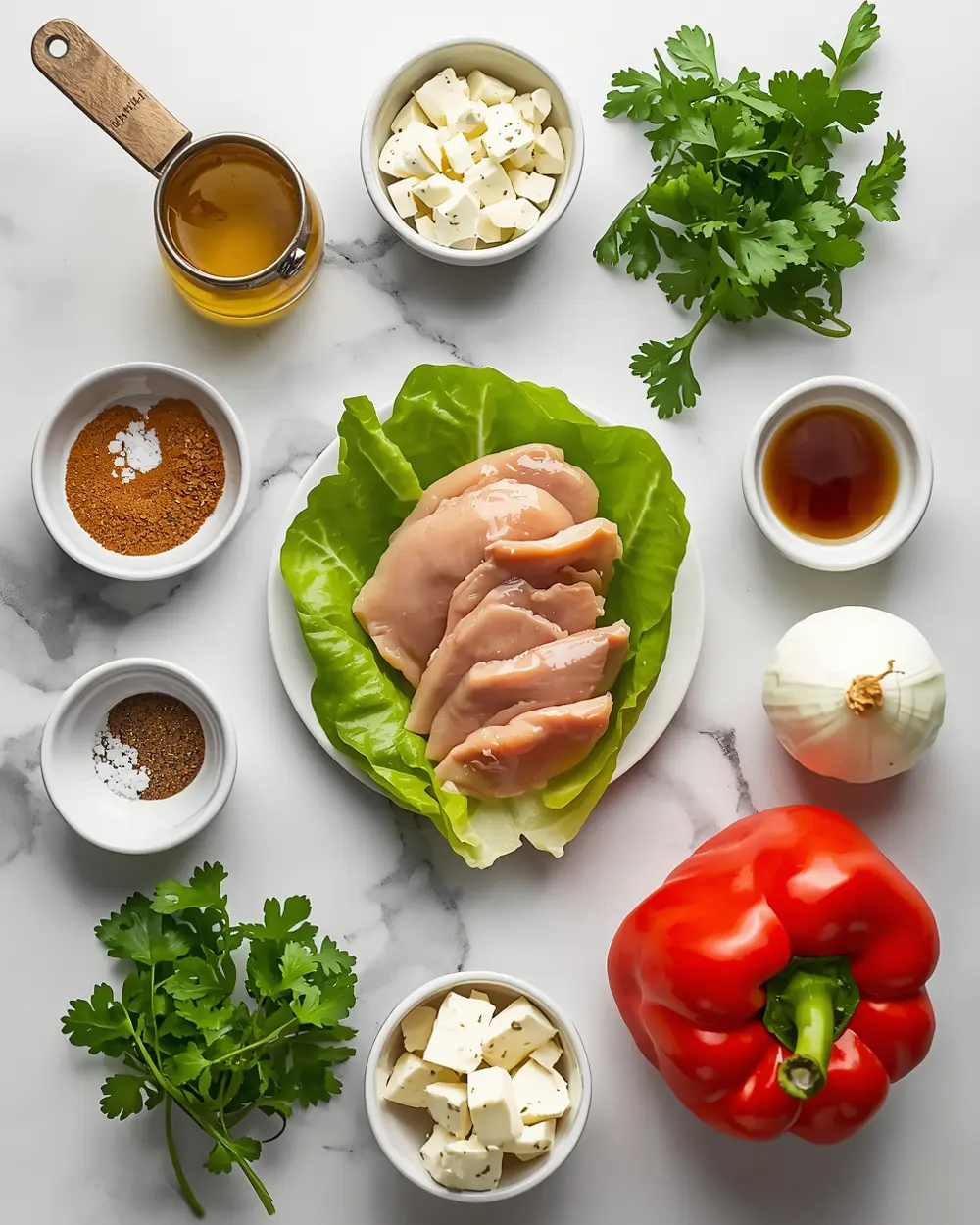 Ingredients for chicken lettuce wraps recipe easy