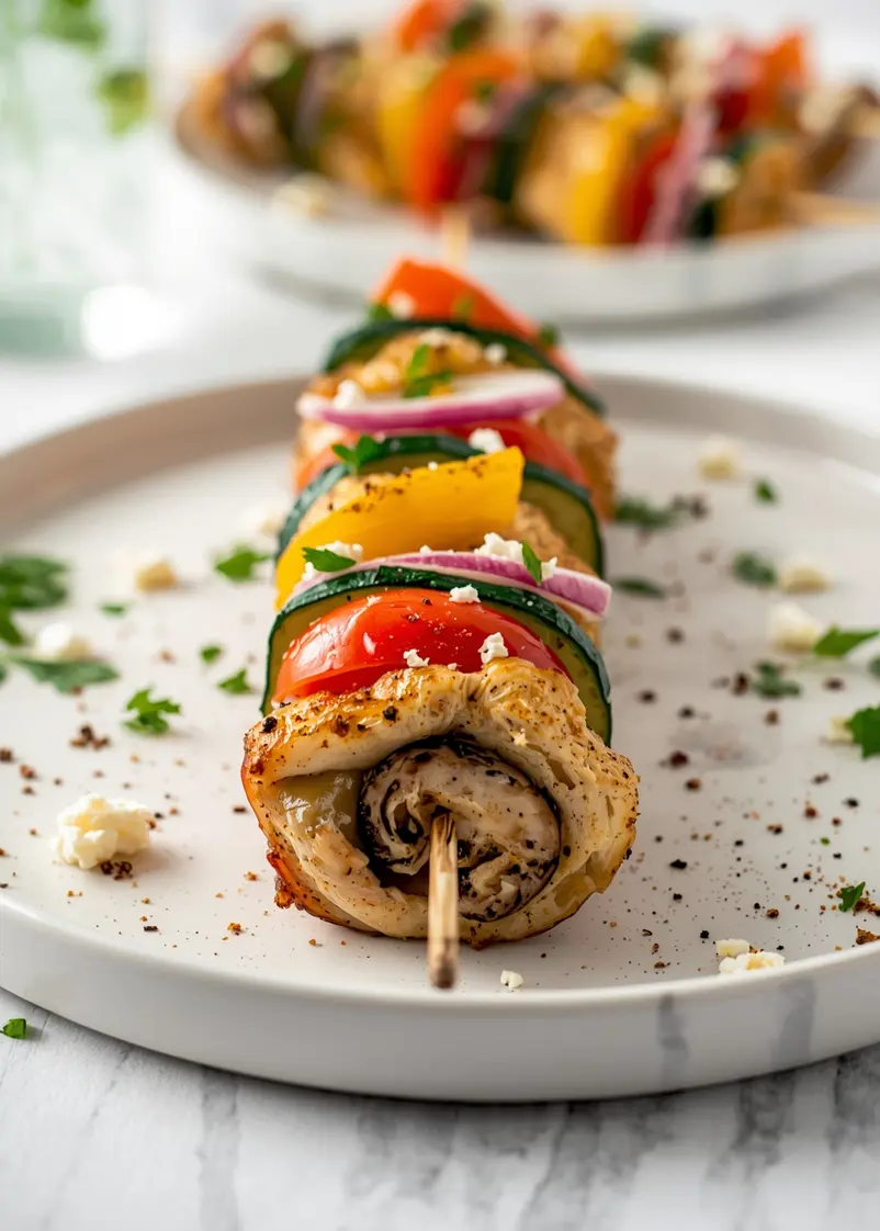chicken vegetable skewers recipe summer ready to serve