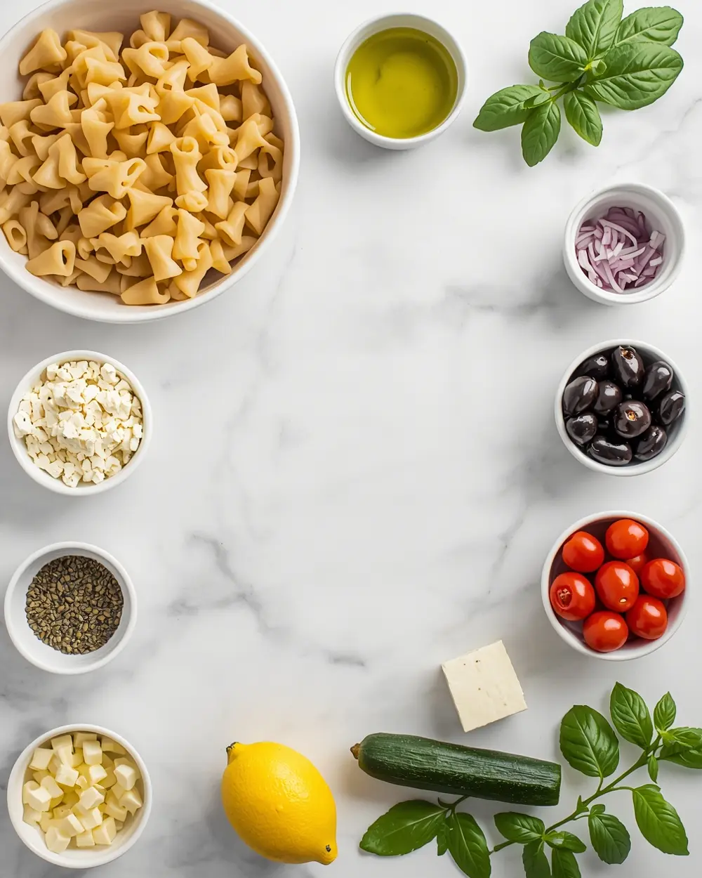 Ingredients for cold pasta salad recipe easy summer