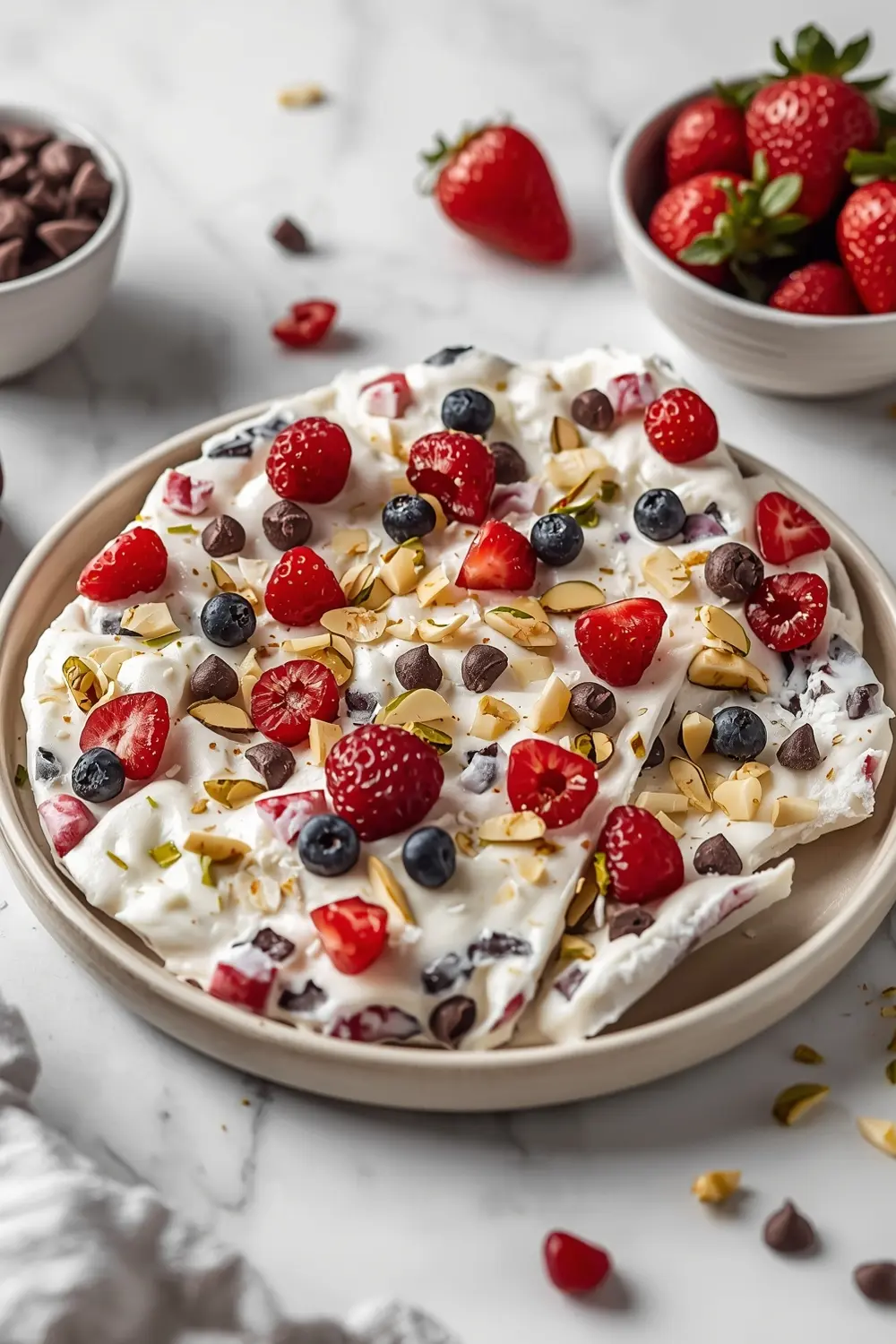 frozen yogurt bark recipe summer