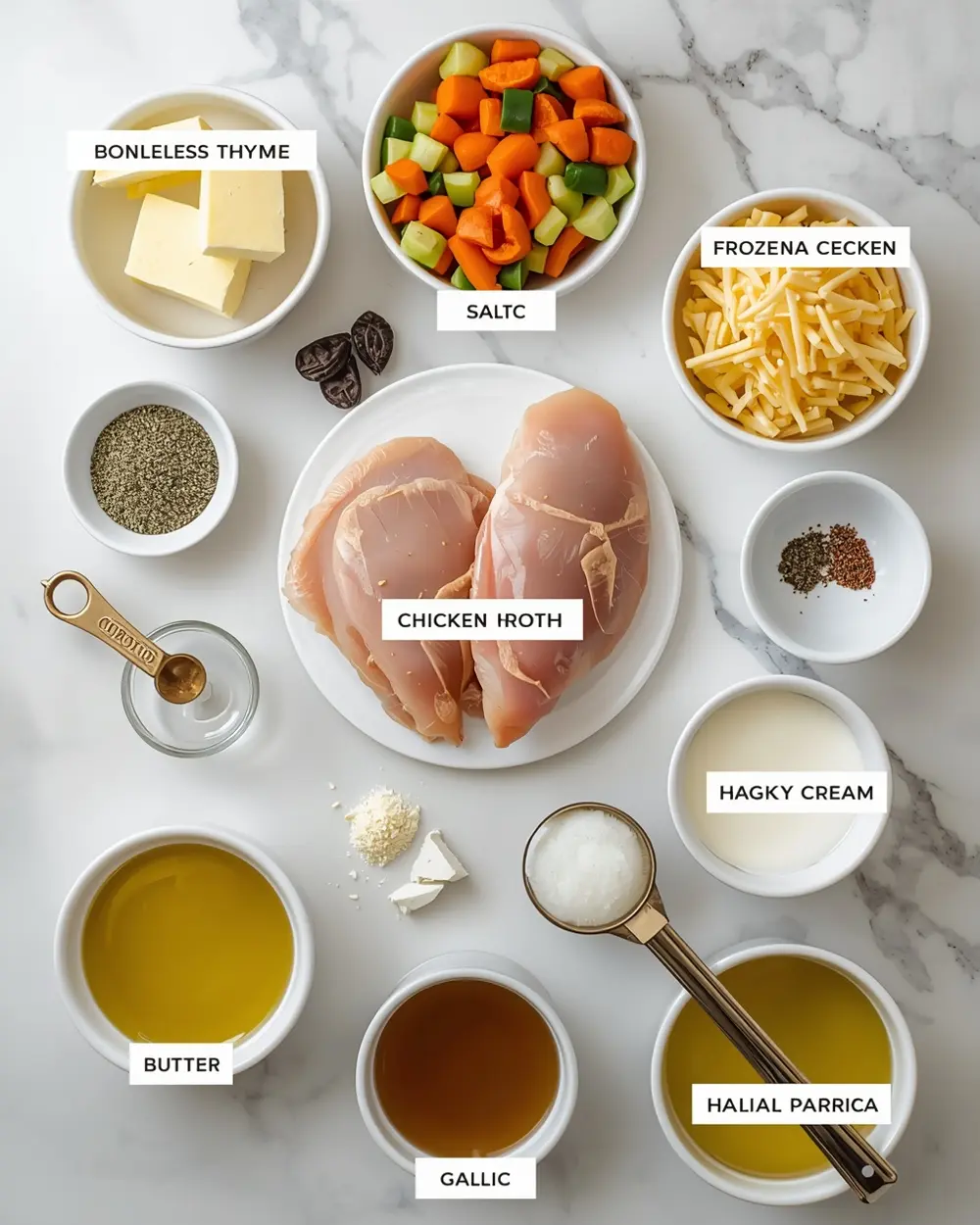 Ingredients for garlic butter chicken recipe easy