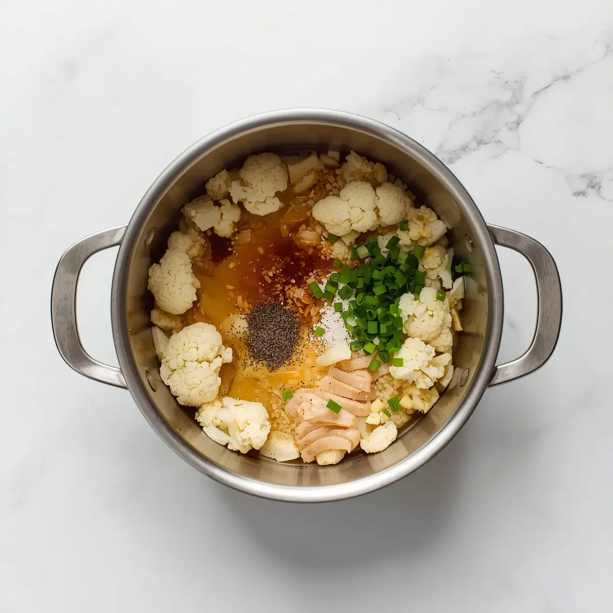 Cooking instructions for healthy summer cauliflower fried rice