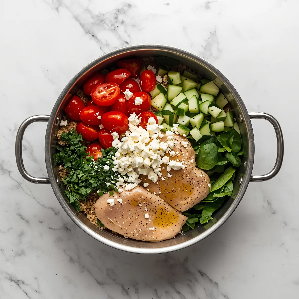 Cooking instructions for healthy summer chicken bowl recipe