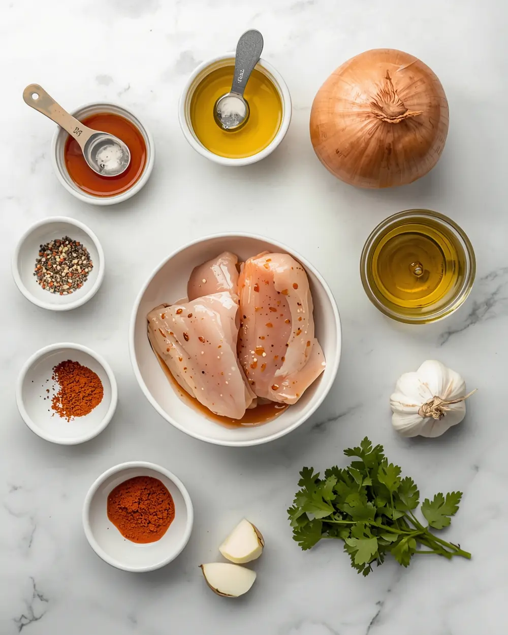 Ingredients for honey sriracha chicken recipe easy