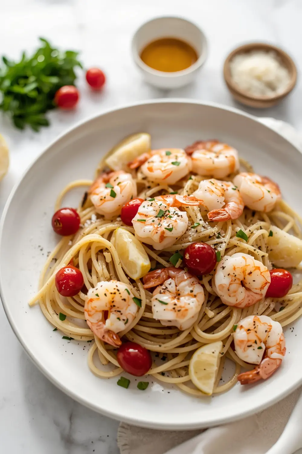 lemon garlic shrimp pasta recipe