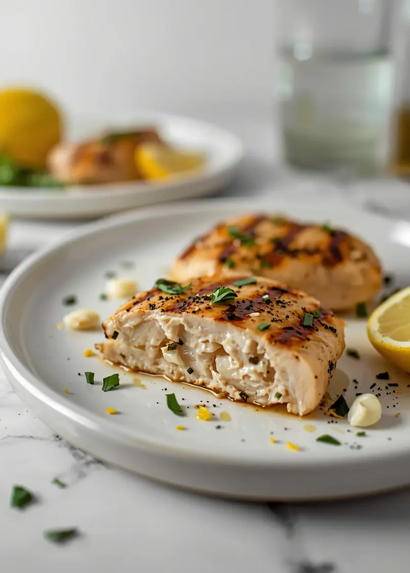 lemon herb grilled chicken recipe ready to serve
