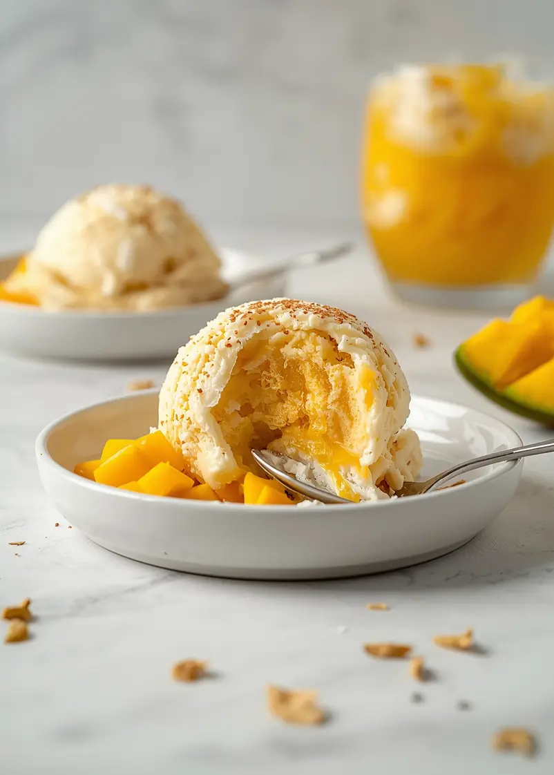 mango coconut ice cream recipe easy ready to serve