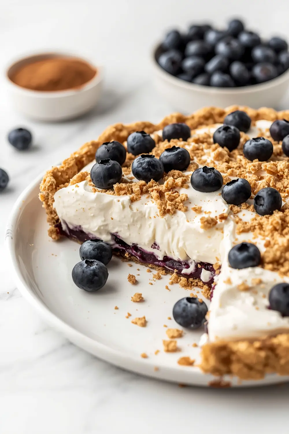 no bake blueberry cream pie recipe