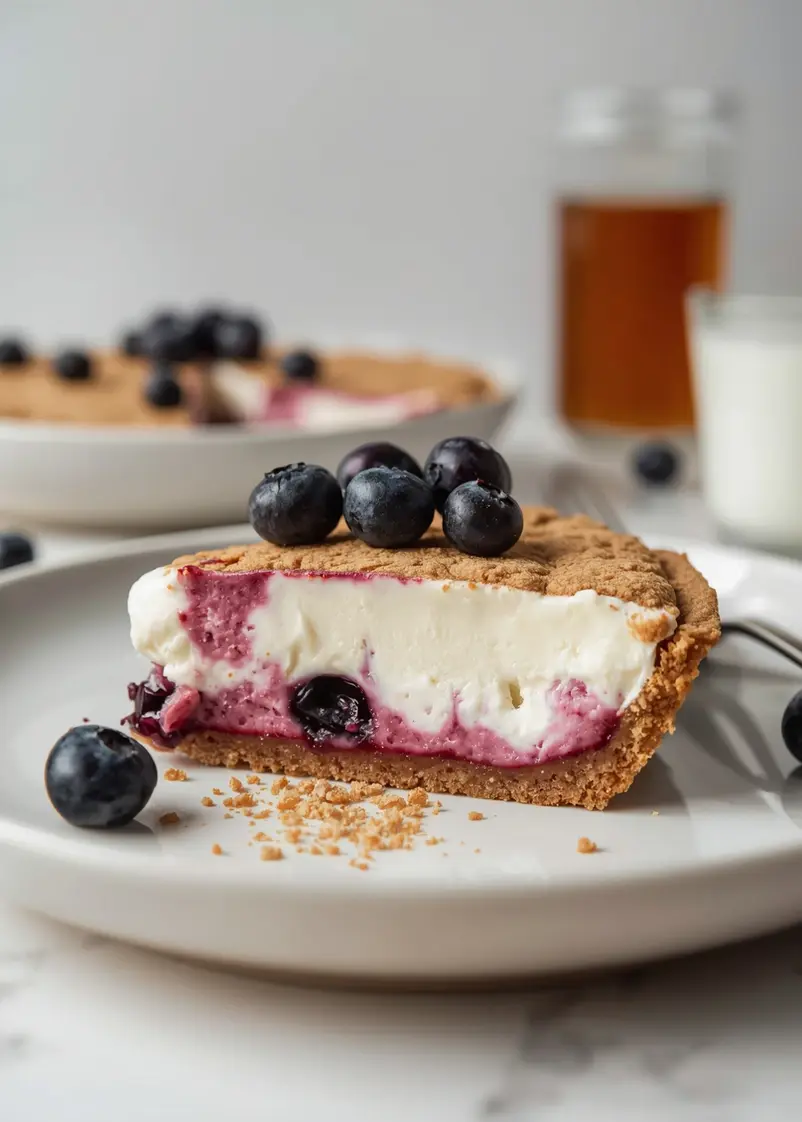 no bake blueberry cream pie recipe ready to serve