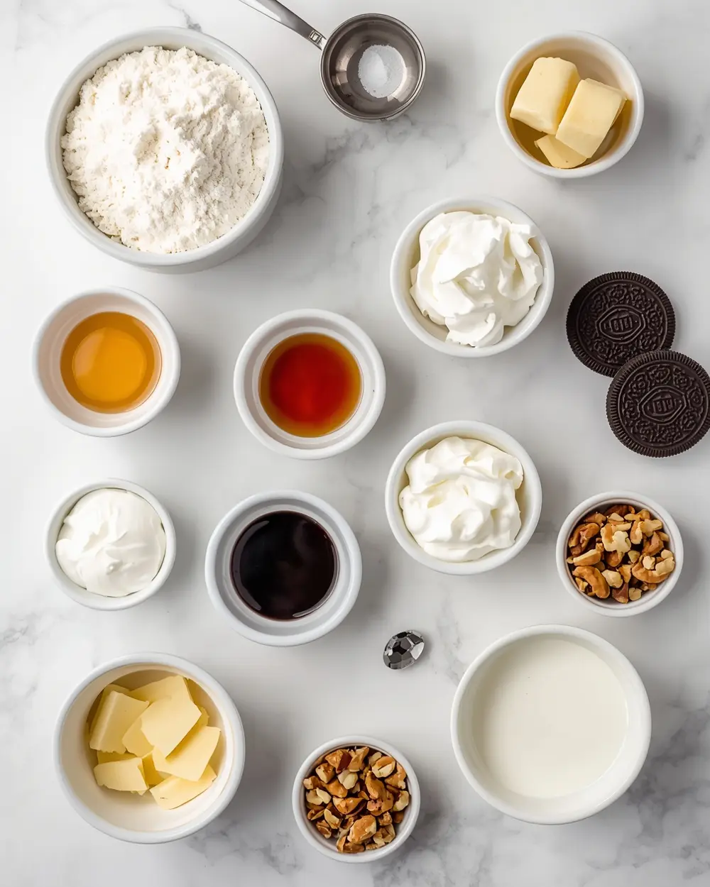 Ingredients for no bake oreo cheesecake recipe easy