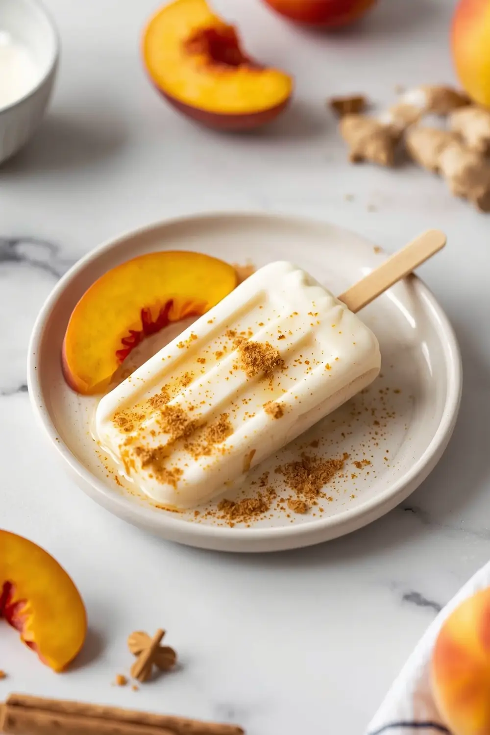 peach cream popsicles recipe summer