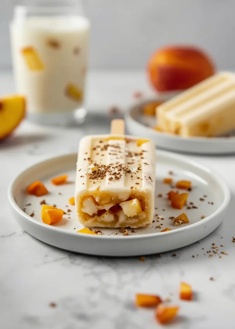 peach cream popsicles recipe summer ready to serve