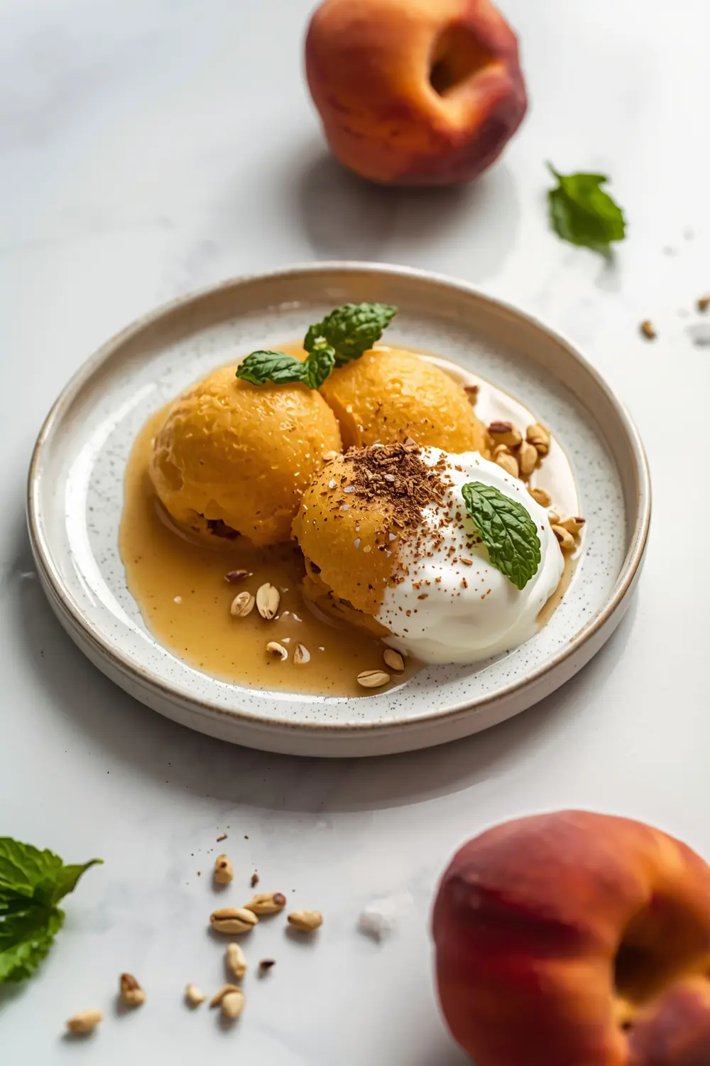 peach sorbet recipe easy homemade