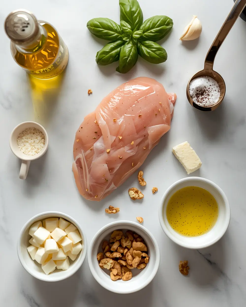 Ingredients for pesto baked chicken recipe easy