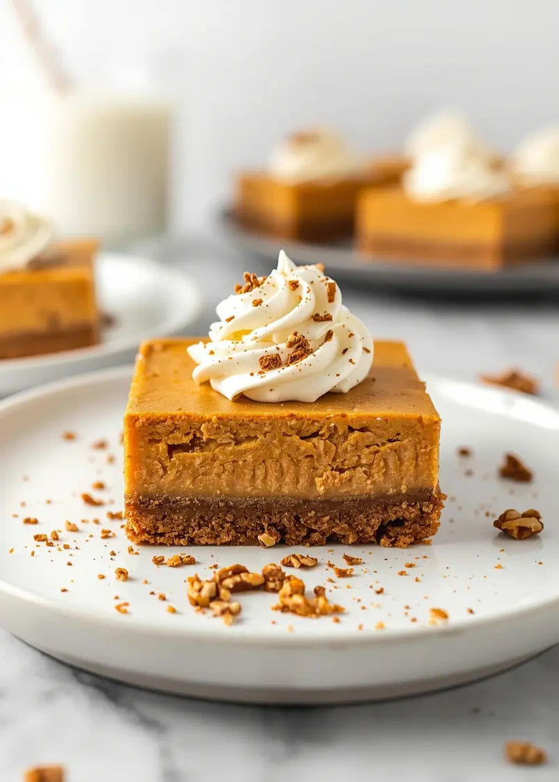 pumpkin cheesecake bars recipe easy ready to serve