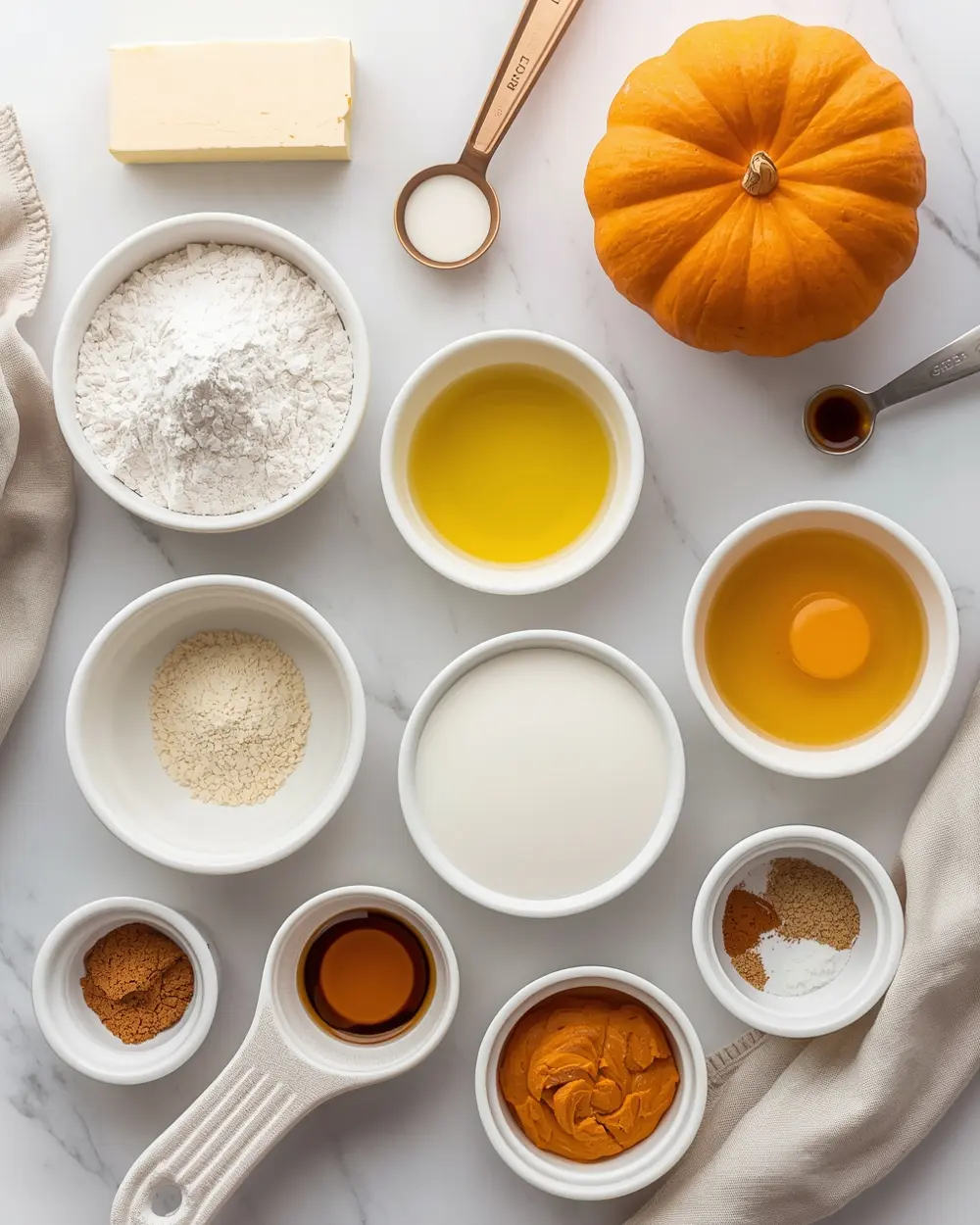 Ingredients for pumpkin cupcakes recipe easy fall