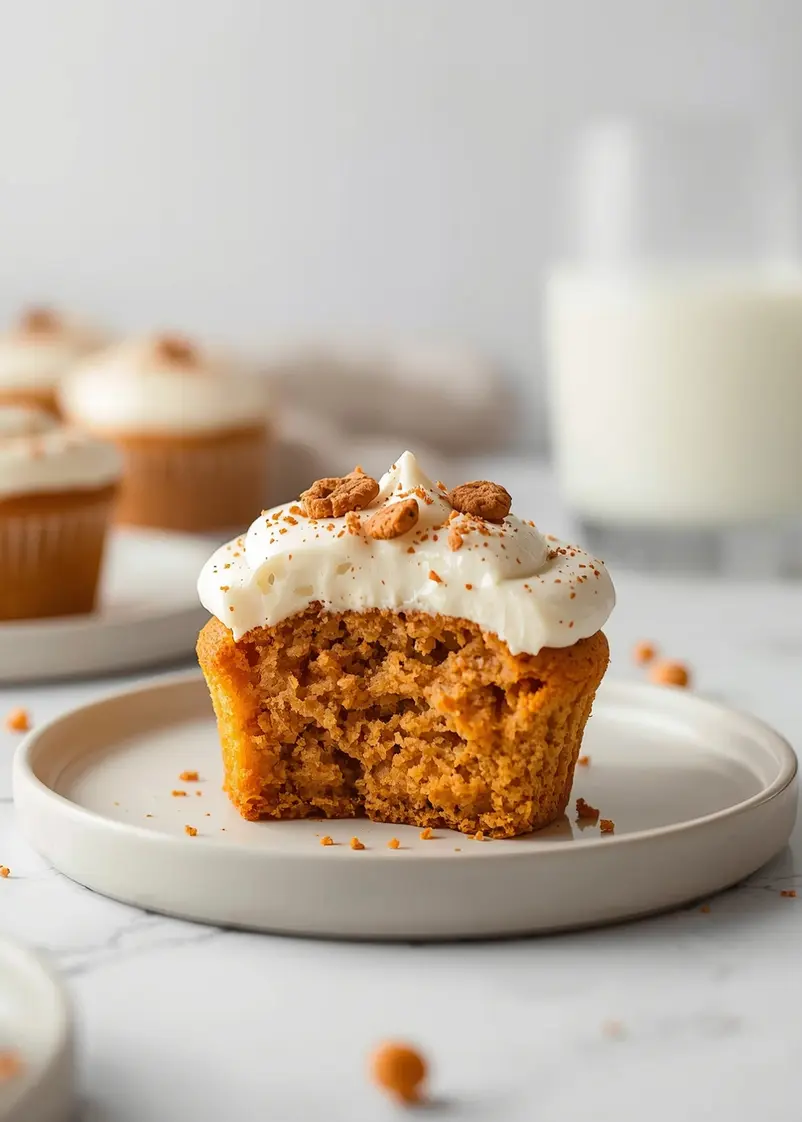 pumpkin cupcakes recipe easy fall ready to serve