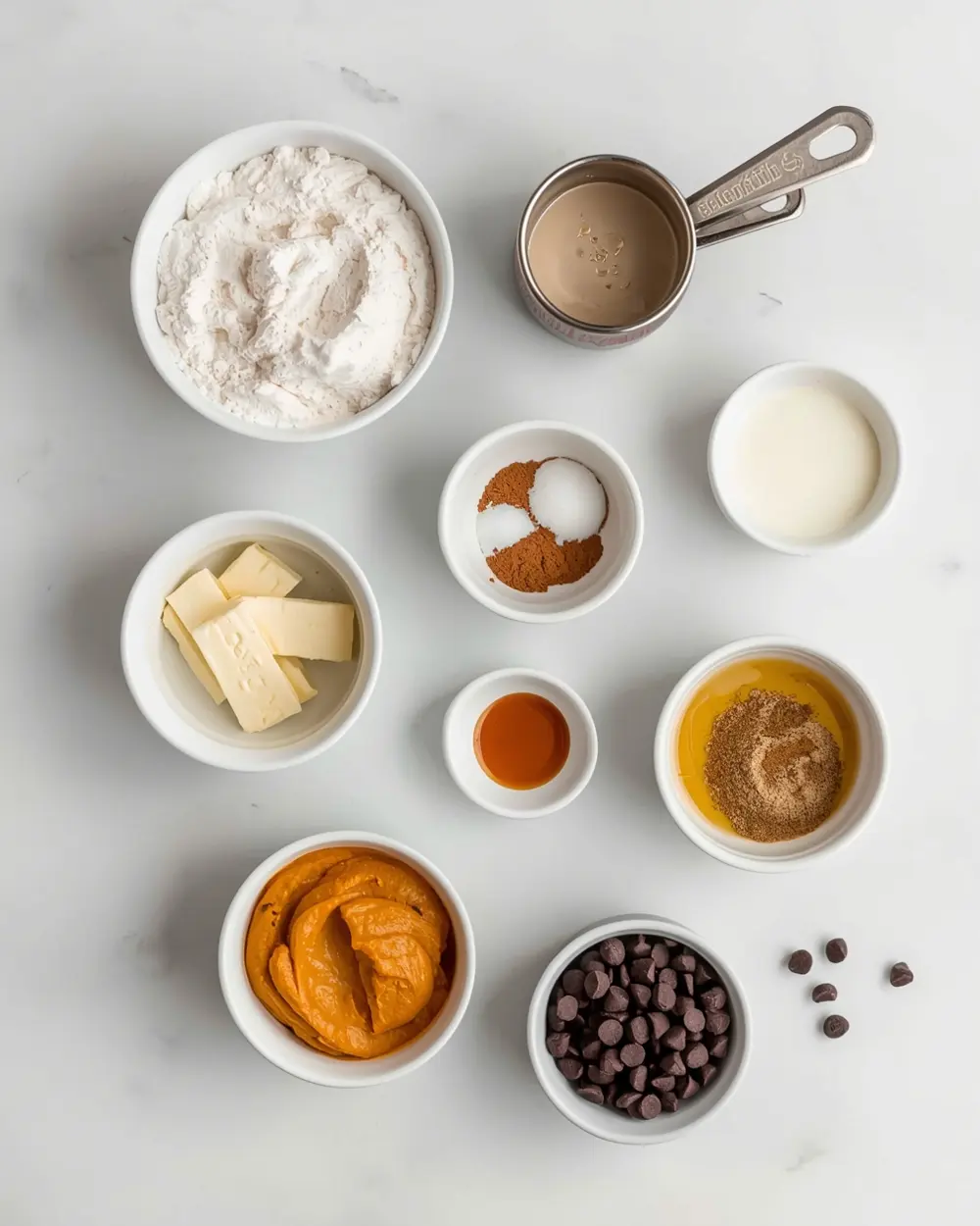 Ingredients for pumpkin donuts recipe easy fall