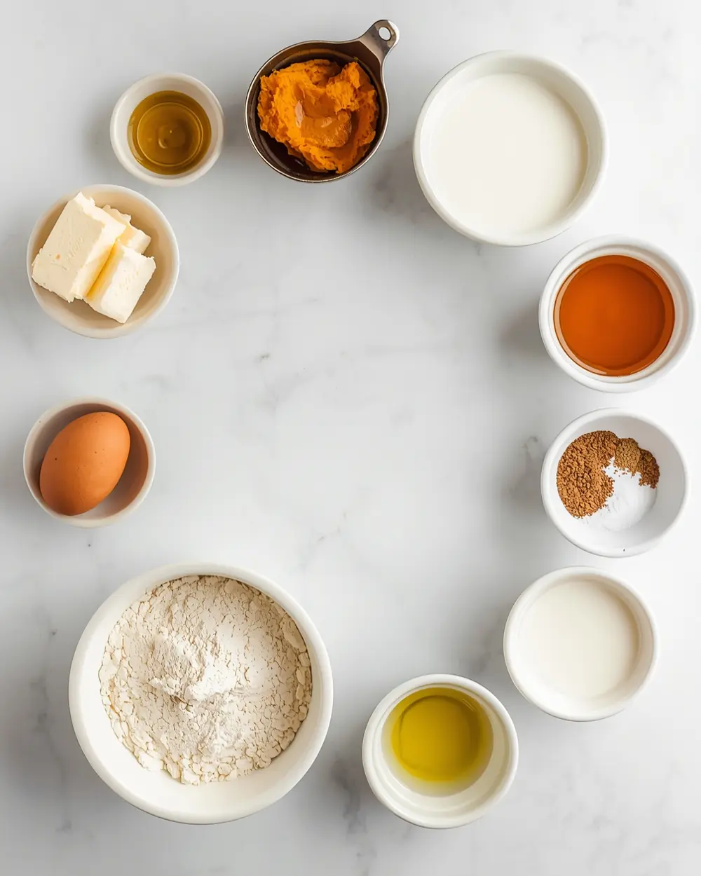 Ingredients for pumpkin muffins recipe easy fall