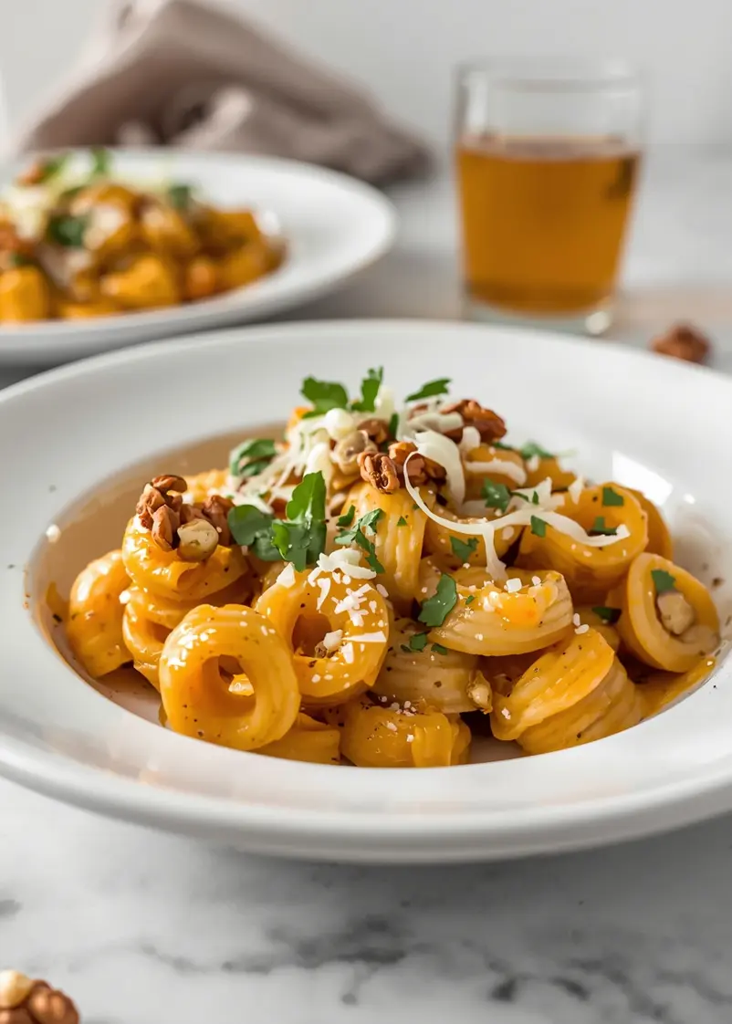 pumpkin pasta recipe easy fall ready to serve