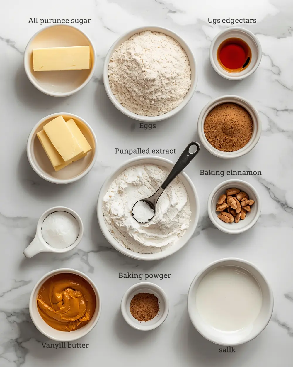 Ingredients for pumpkin scones recipe easy fall