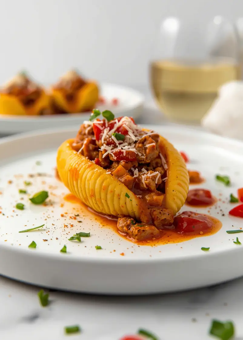 pumpkin stuffed shells recipe fall ready to serve