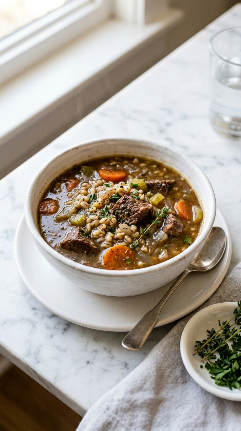 Easy Slow Cooker Beef Barley Soup for Hearty Fall Dinners