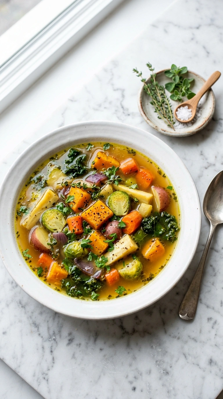 Simple Slow Cooker Vegetable Soup for Easy Meatless Fall Dinners