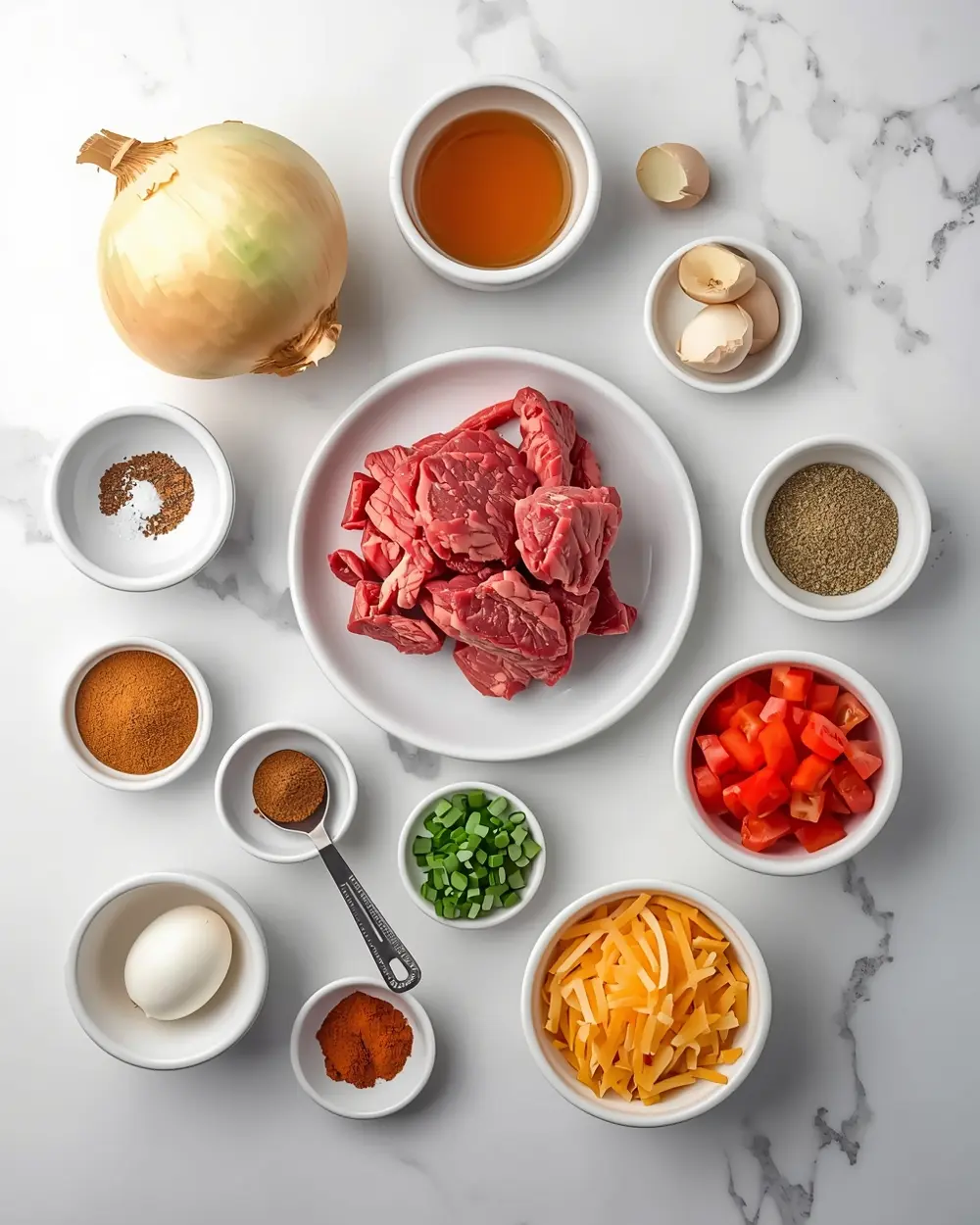 Ingredients for slow cooker beef chili recipe easy