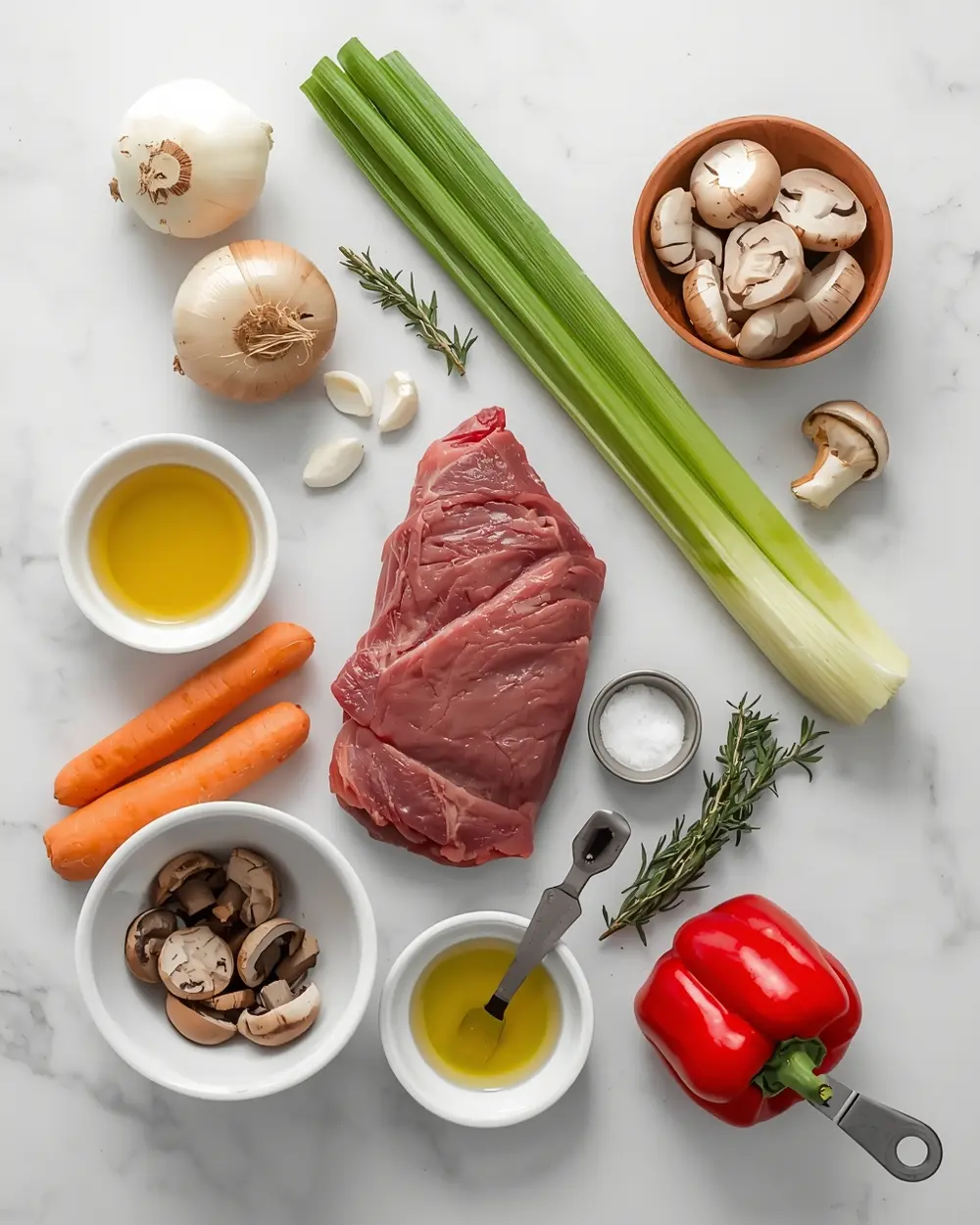Ingredients for slow cooker beef stew recipe easy