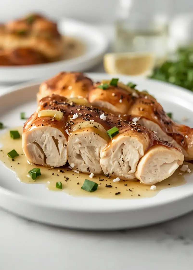 slow cooker honey garlic chicken recipe ready to serve