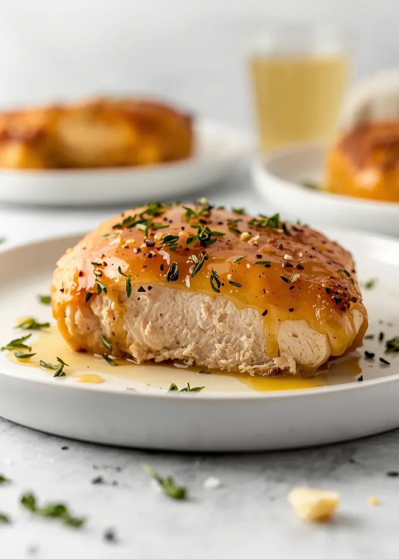 slow cooker honey garlic chicken recipe ready to serve