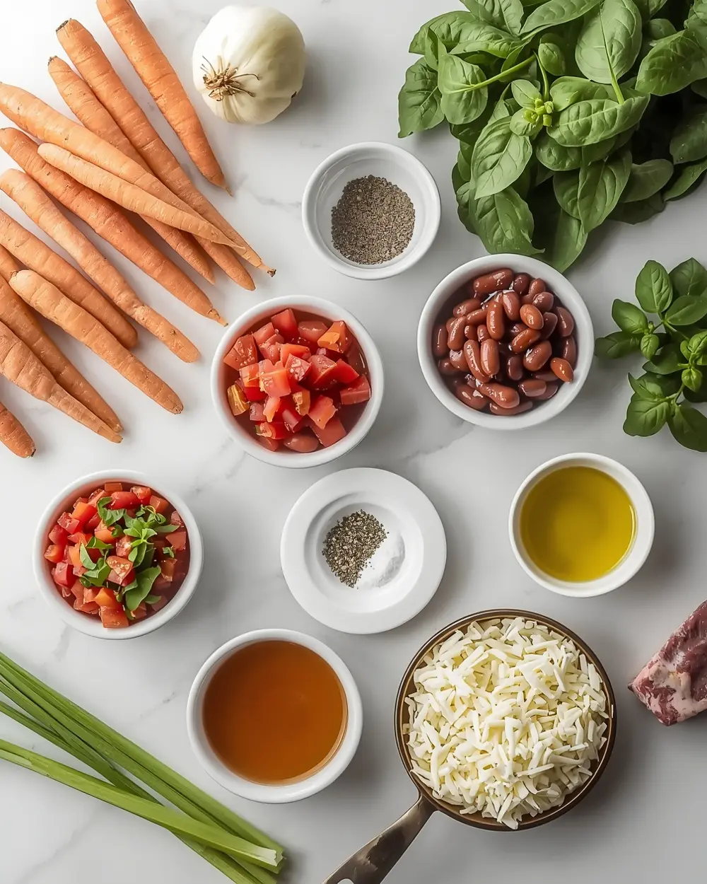 Ingredients for slow cooker minestrone recipe easy
