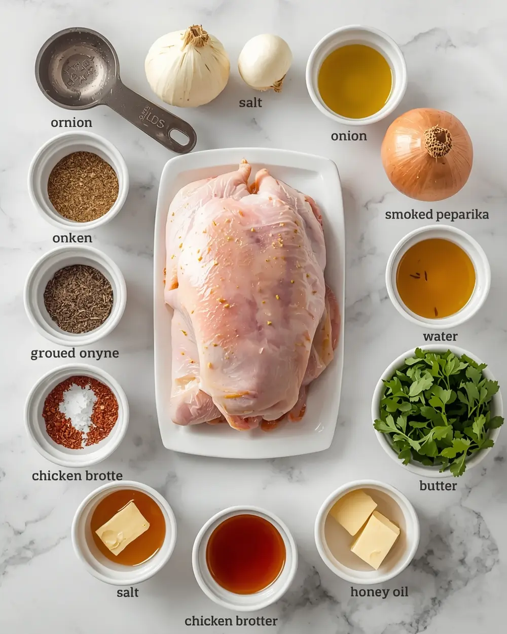 Ingredients for slow cooker thanksgiving turkey recipe