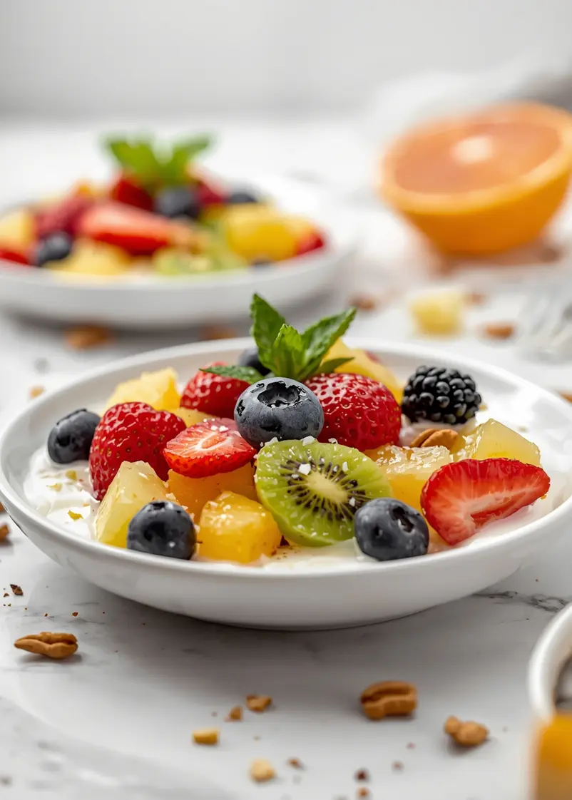 summer berry fruit salad recipe ready to serve