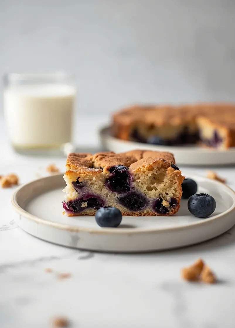 summer blueberry coffee cake recipe ready to serve