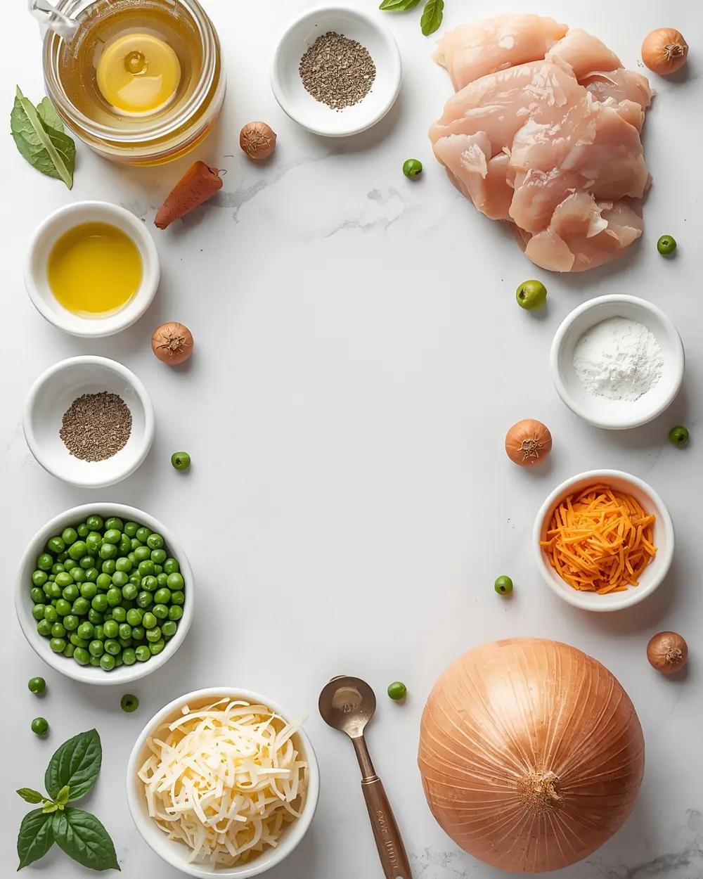Ingredients for summer chicken casserole recipe easy