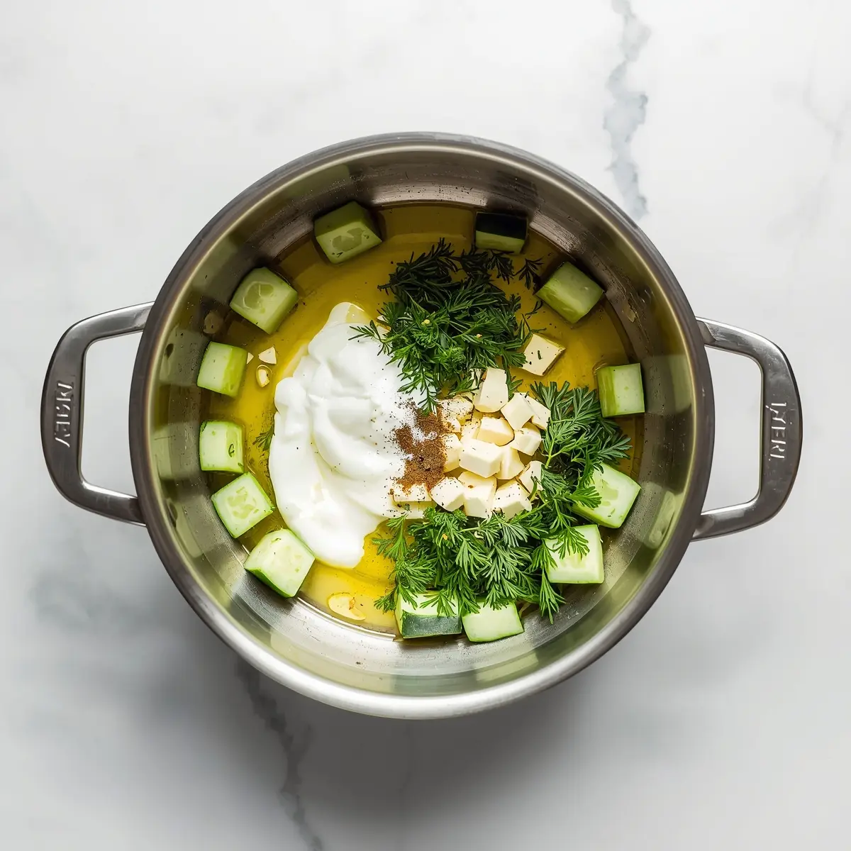 Cooking instructions for summer cucumber salad recipe