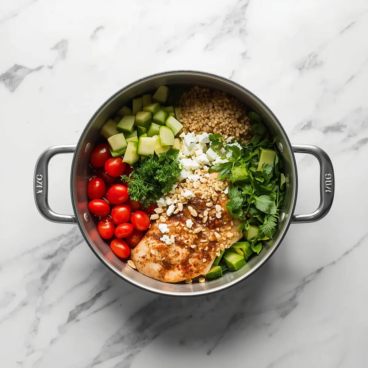 Cooking instructions for summer farro salad recipe