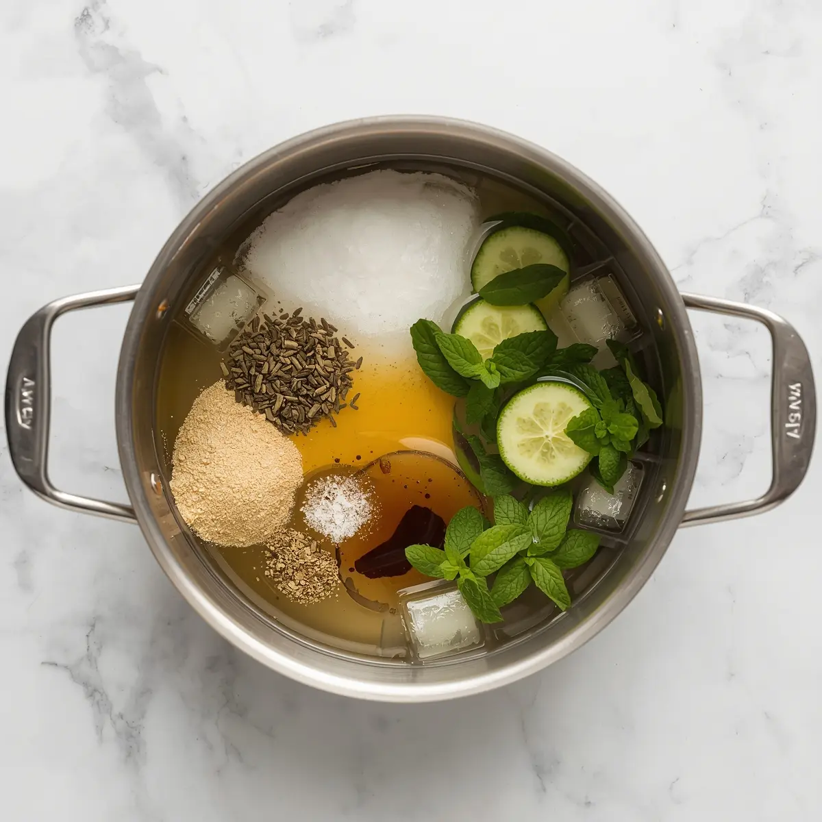 Cooking instructions for summer iced green tea recipe