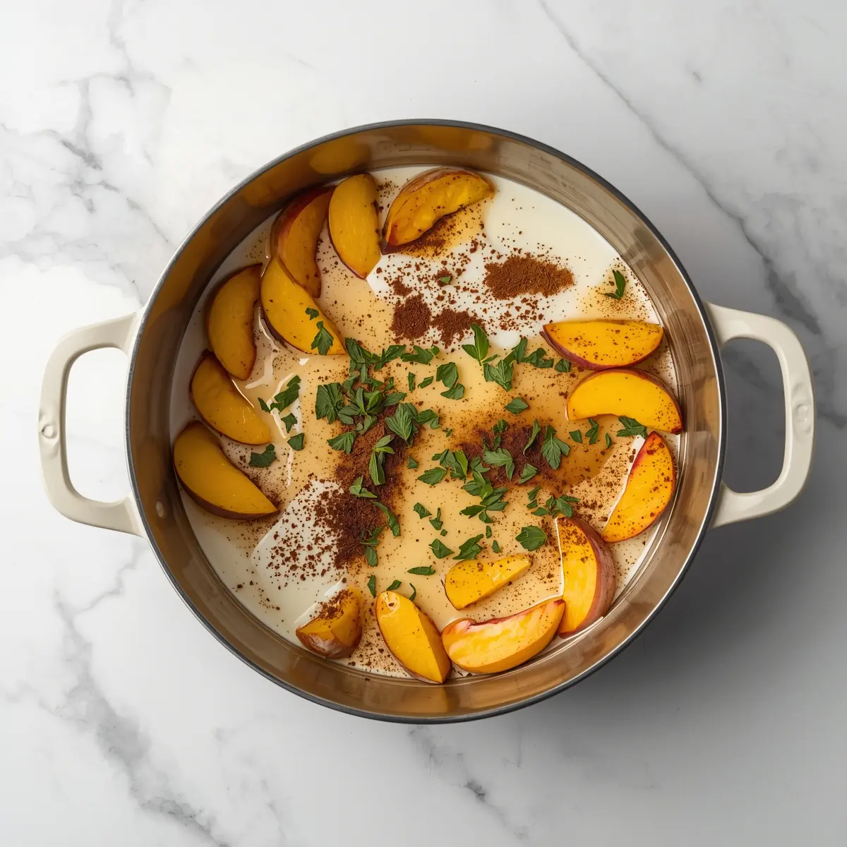 Cooking instructions for summer peach french toast recipe
