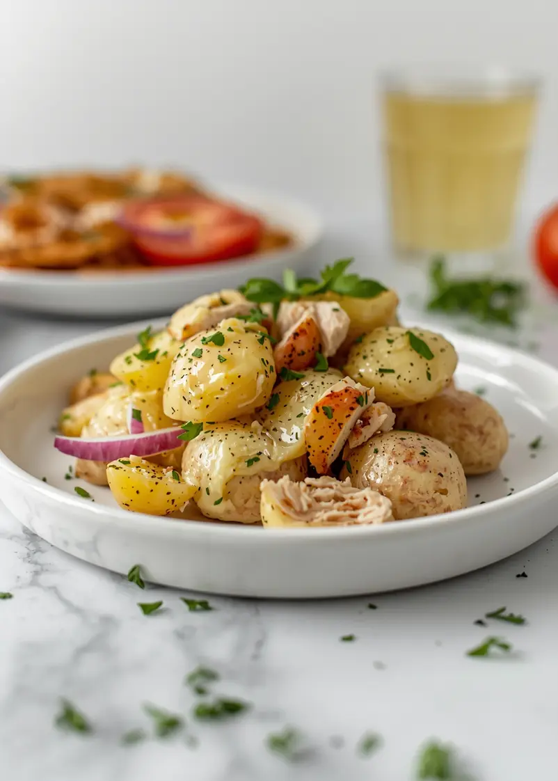summer potato salad recipe ready to serve