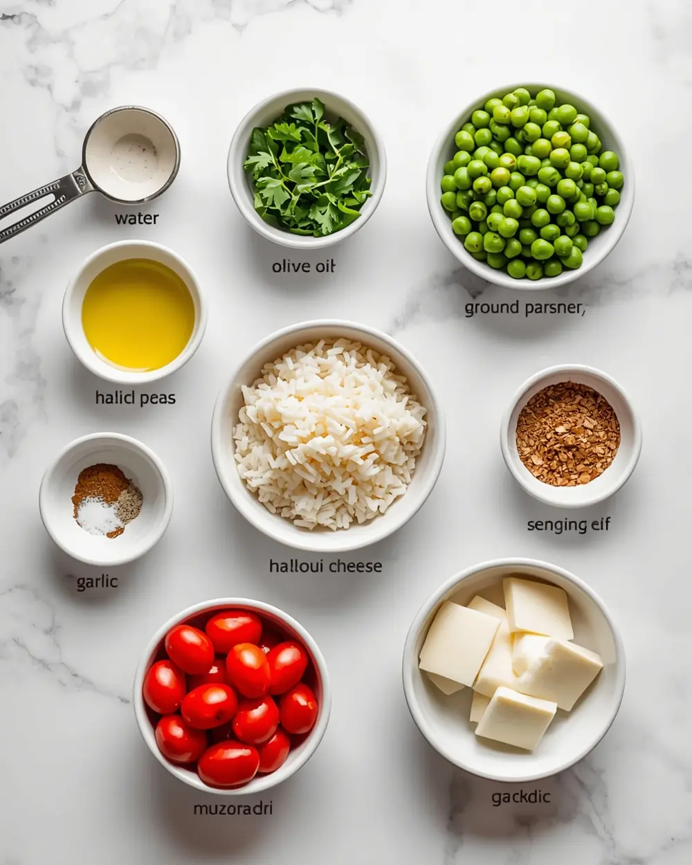 Ingredients for summer rice casserole recipe easy