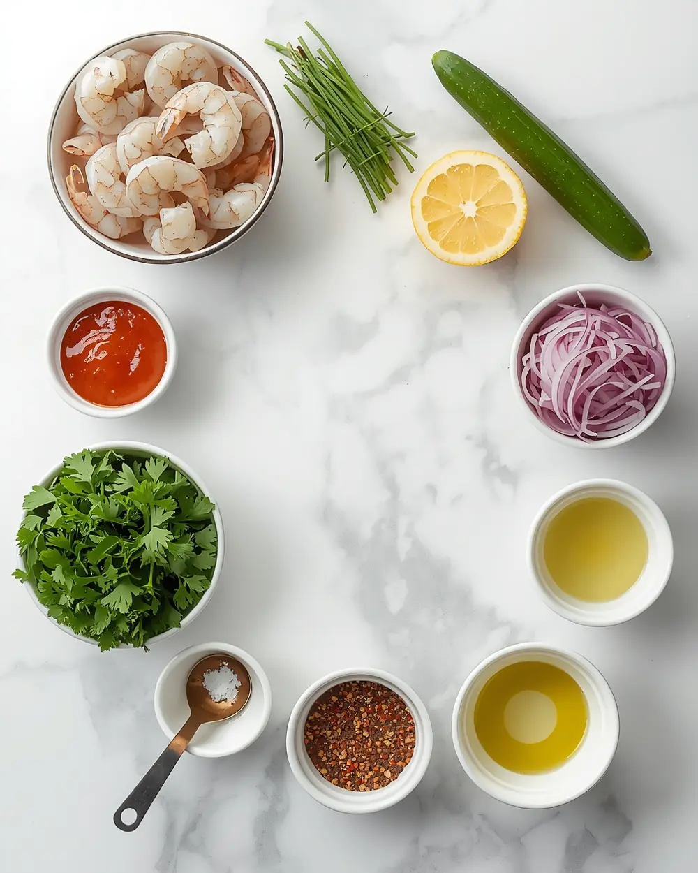 Ingredients for summer shrimp cocktail recipe easy