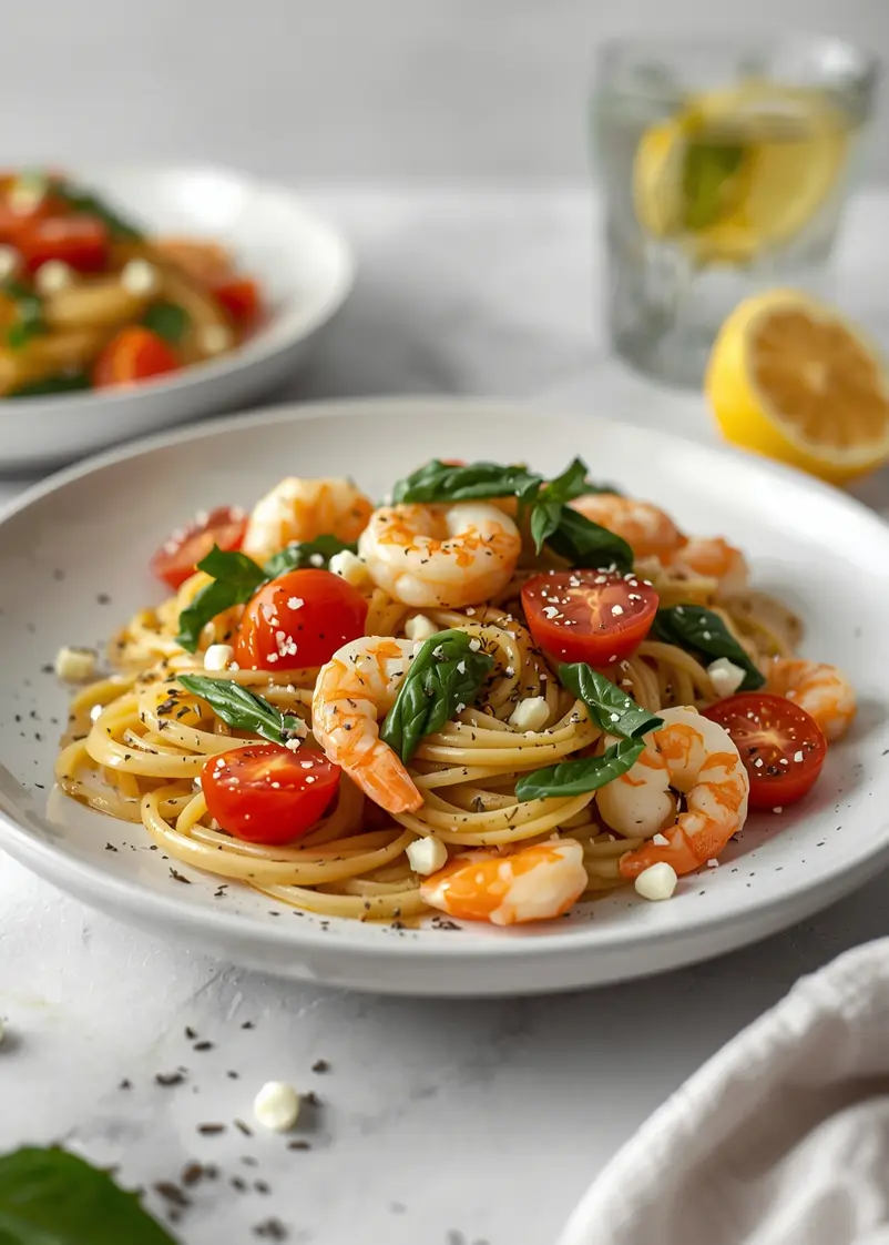 summer shrimp pasta recipe easy ready to serve