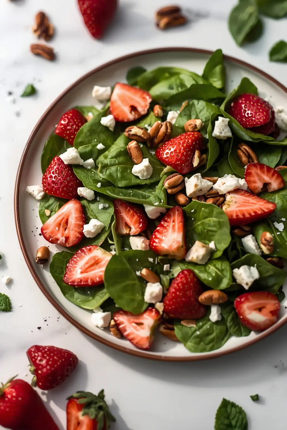 summer strawberry spinach salad recipe