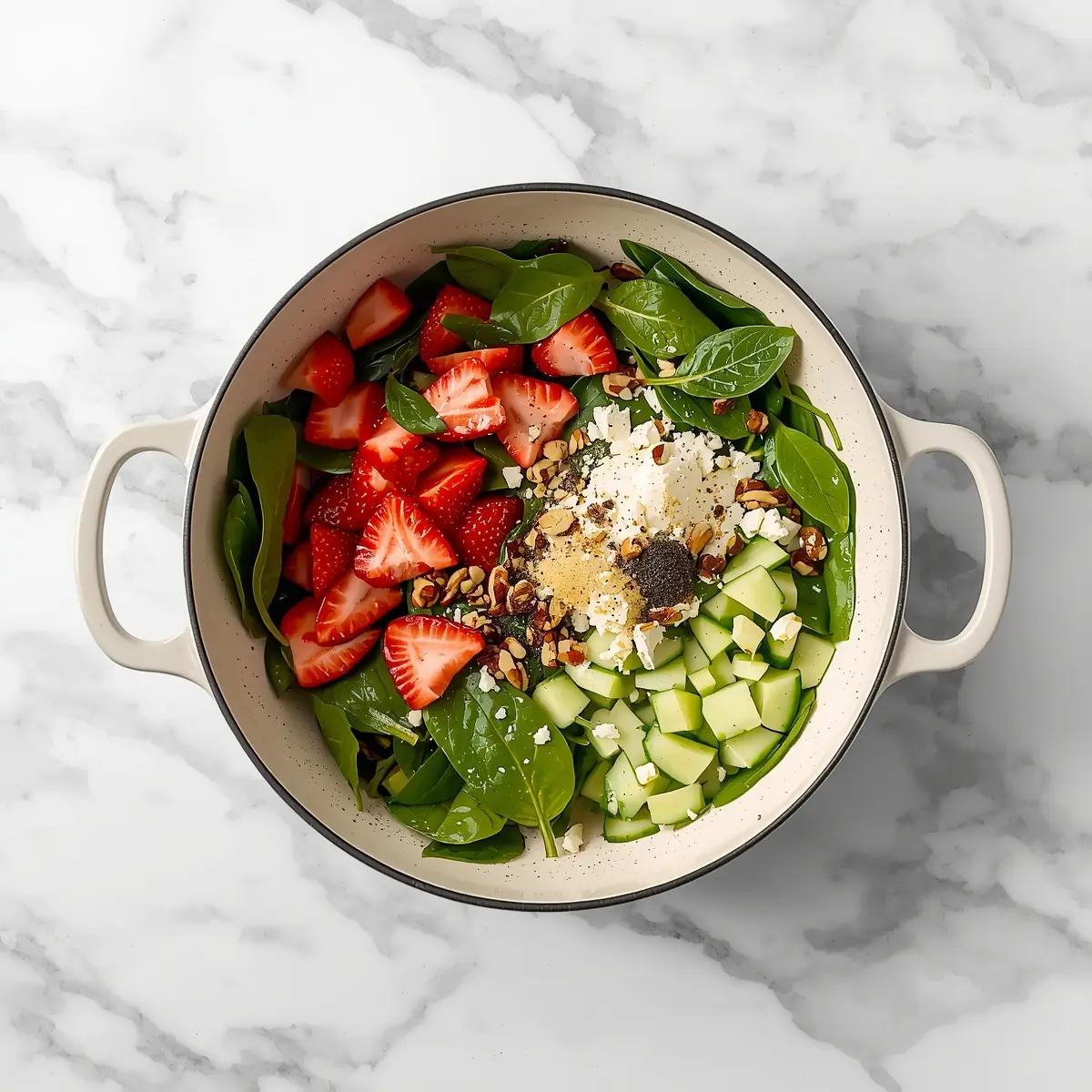 Cooking instructions for summer strawberry spinach salad recipe