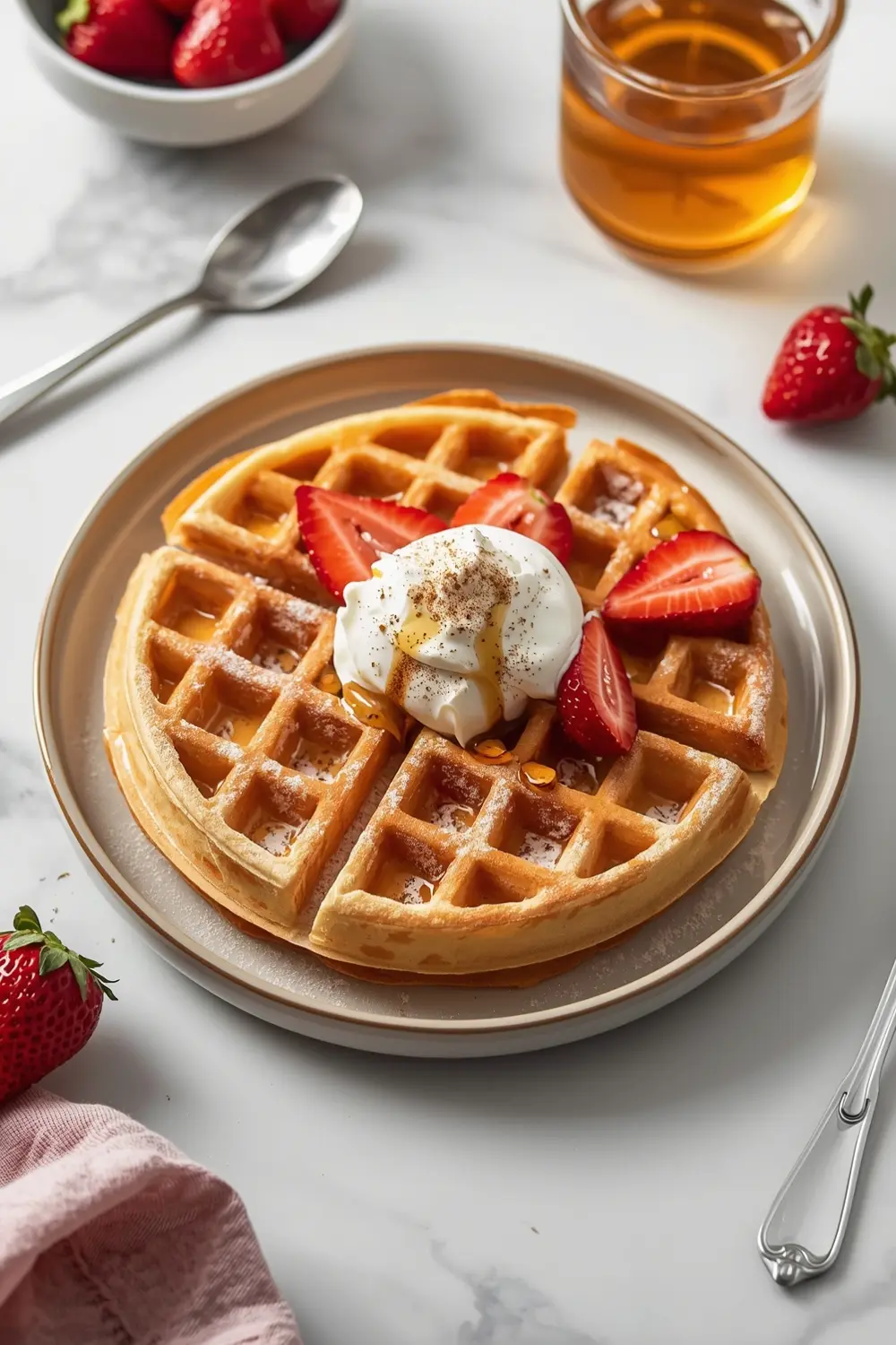 summer strawberry waffles recipe easy