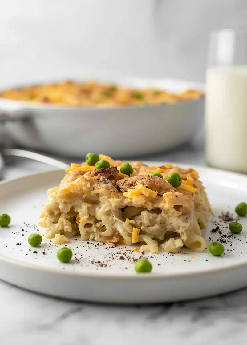 summer tuna noodle casserole recipe ready to serve