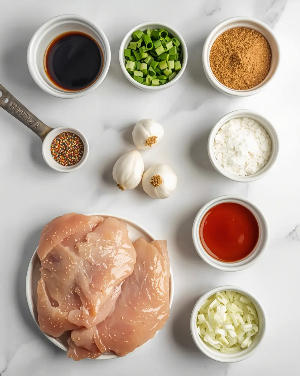 Ingredients for teriyaki grilled chicken recipe summer